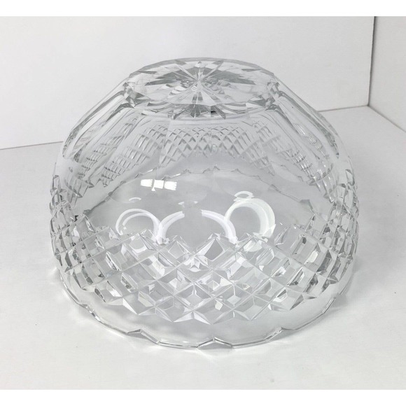 Vintage Cut-to Clear Large/Heavy Crystal Round Serving/Centerpiece Bowl, 8 1/2” - Picture 4 of 4
